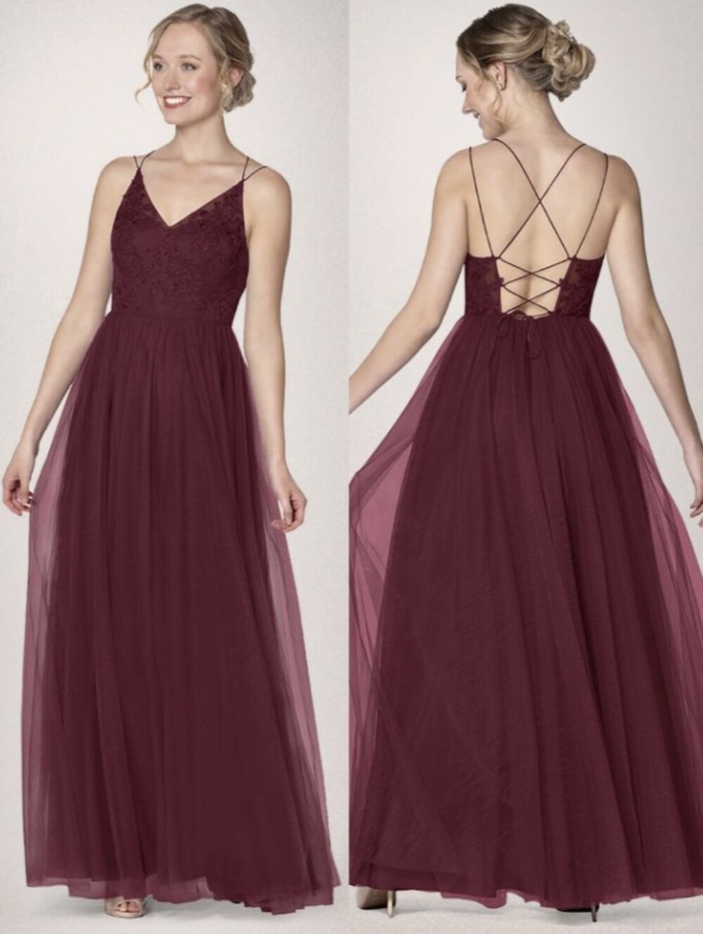 Azazie Dariela Dress In Cabernet
